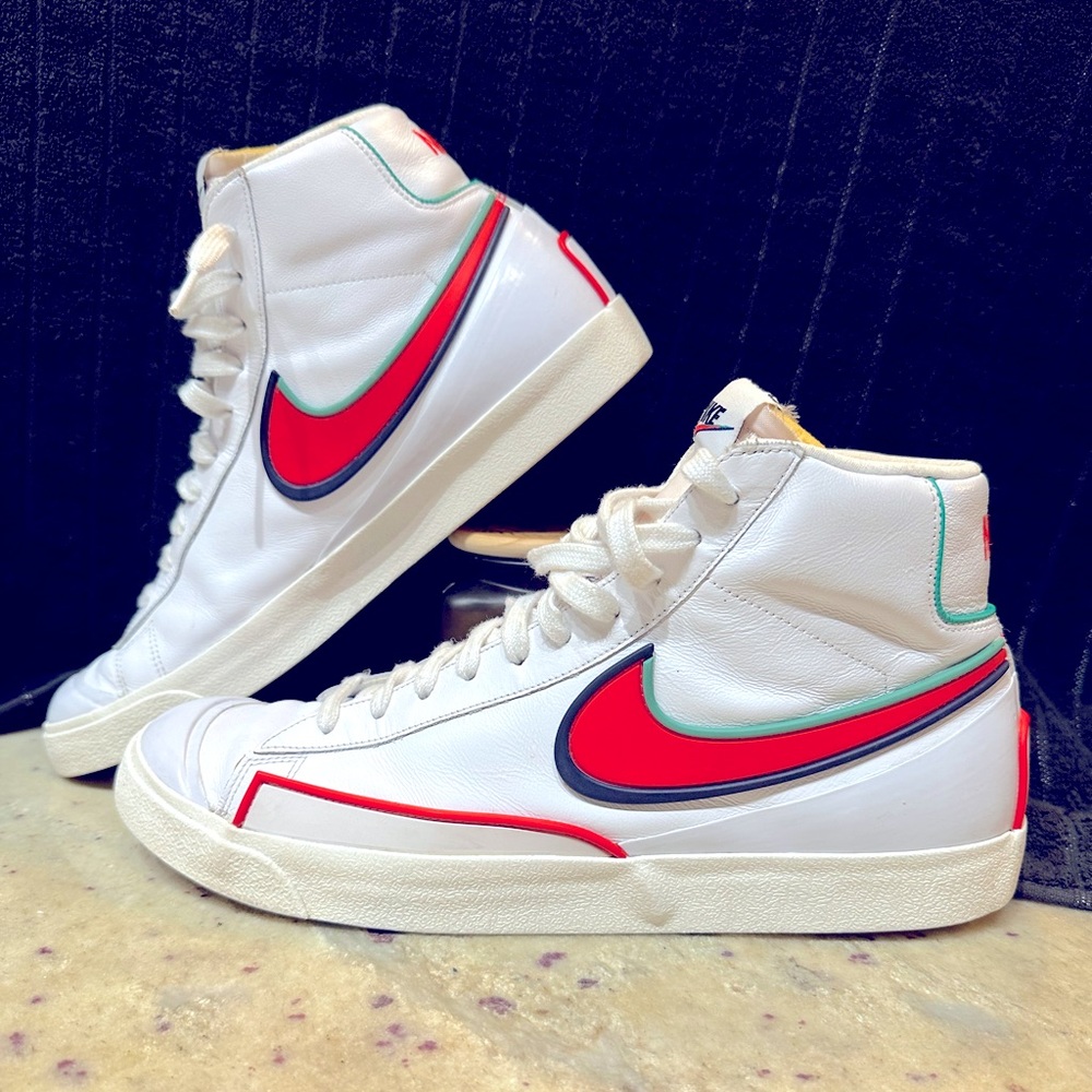 Size-13 Nike Blazer Mid Infinite
White Bright Crimson